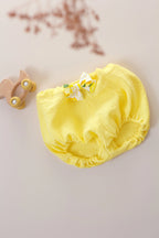 Bloomer bébé double gaze jaune 6/12mois - Passionly Couture