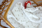 Lange bébé motif lapin coton bio mise en situation couffin - Passionly Couture