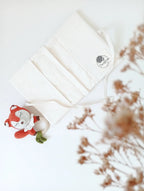 Protège carnet de santé bébé fleuri ouvert coton bio - Passionly Couture
