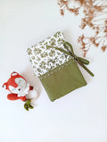 Protège carnet de santé bébé vert olive coton bio - Passionly Couture
