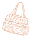 Sac à langer bébé Hortensia - sûr-mesure - coton bio - Passionly Couture
