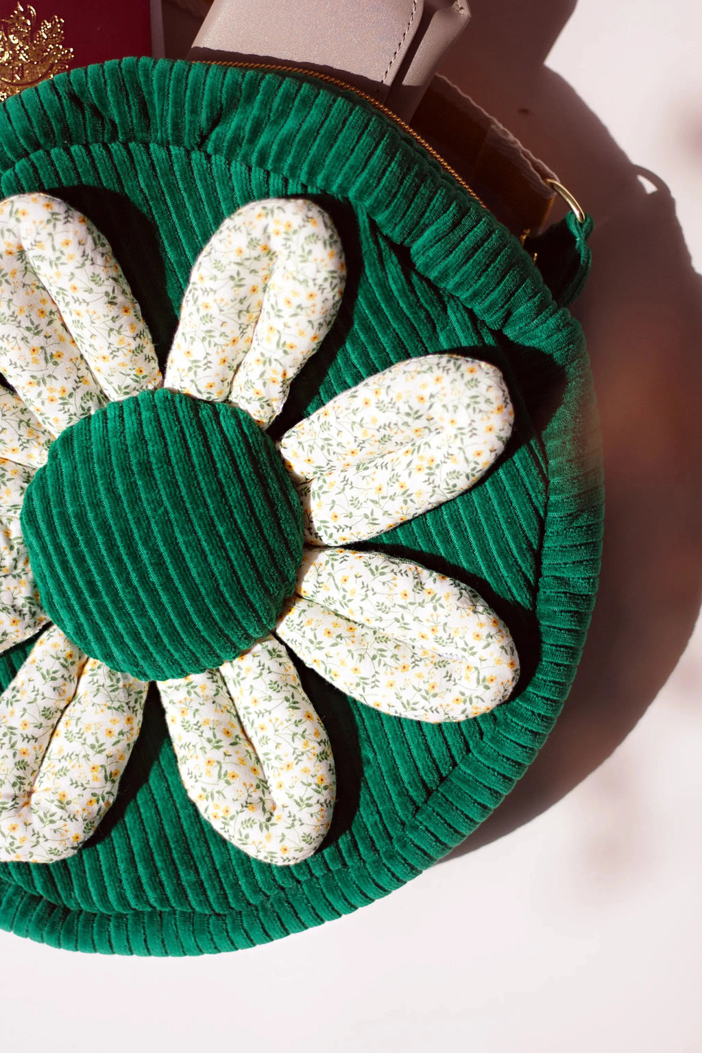 Sac Marguerite - velours côtelé bio - zoom - Passionly Couture